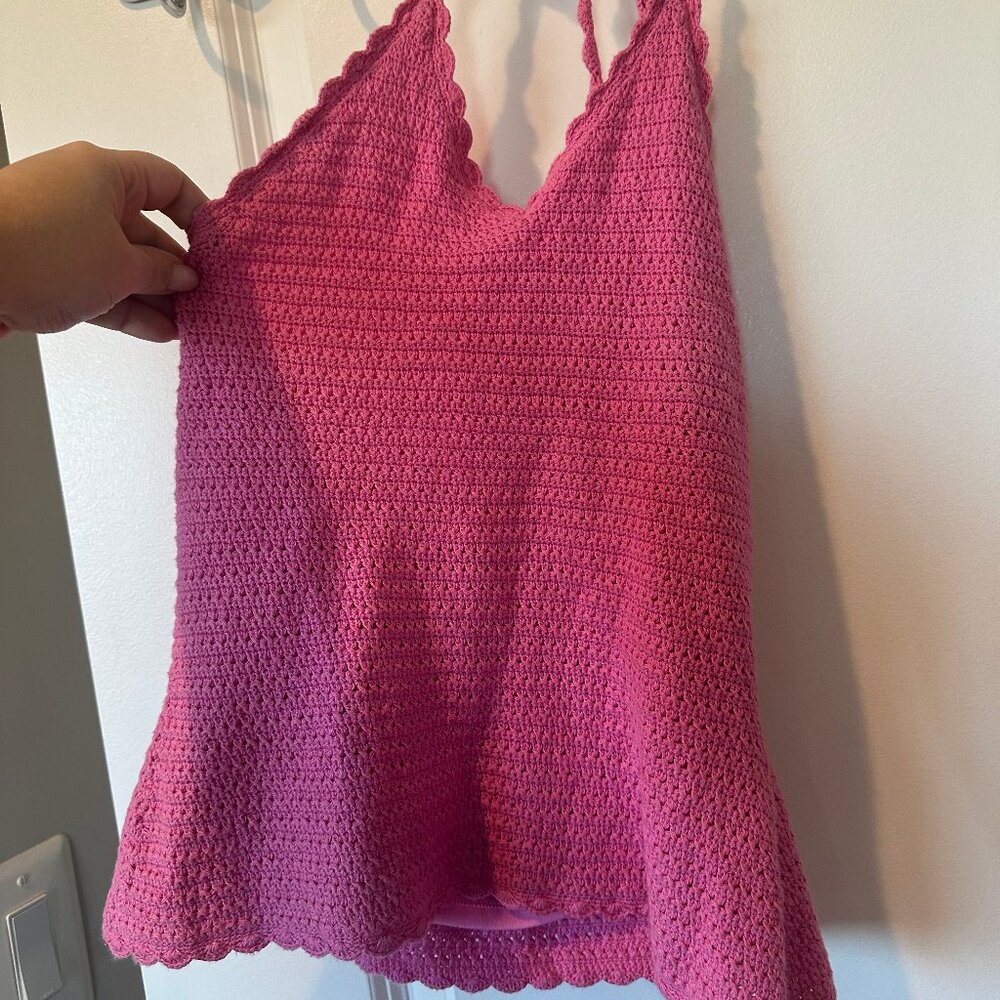 Vintage * White Label * Lilly Pulitzer Crochet Halter Top. Size XS